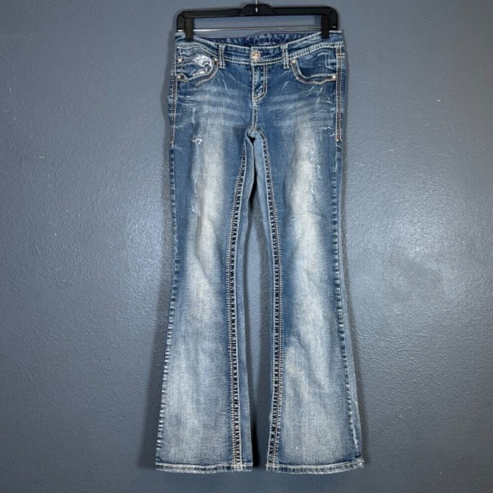 Ariya jeans 30 women’s blue Y2K baggy pants vintage ‘90 distressed denim